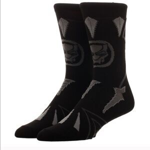BIO WORLD Marvel Black Panther Crew Socks NWT